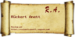 Rückert Anett névjegykártya